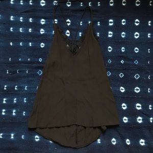 Urban Outfitters Black Lace Backless Tank